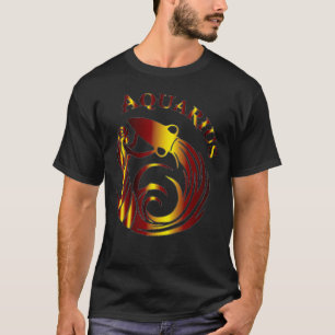 T-shirt Hommes Verseau Chemise Noire