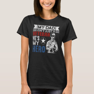 T-shirt Hommes Vétéran Papa Il est mon Héros Fière Veter A