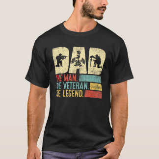 T-shirt Hommes Vétérinaire Papa L'Homme La Légende Droits 