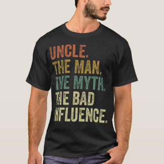 T-shirt Hommes Vintage Amusant Oncle Homme Mythe Mauvaise