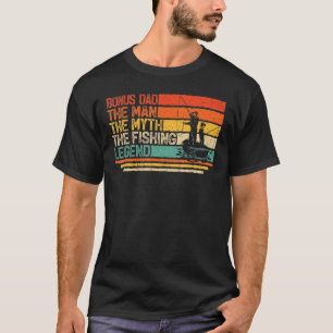 T-shirt Hommes Vintage Bonus Papa L'Homme Mythe Pêche Lége