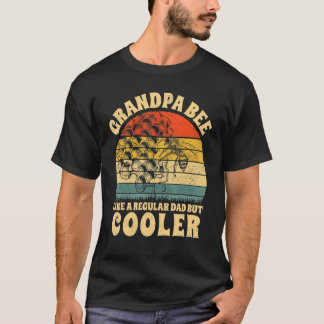 T-shirt Hommes Vintage Grand-Père Abeille Comme Un Père Ré