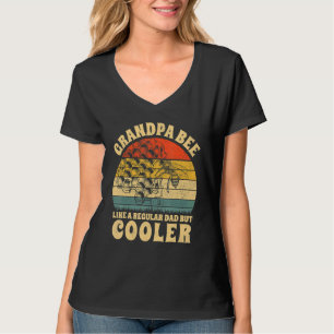 T-shirt Hommes Vintage Grand-Père Abeille Comme Un Père Ré