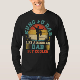 T-shirt Hommes Vintage Kung Fu Papa Comme Un Papa Régulier