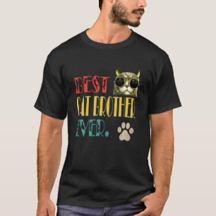 T-shirt Hommes Vintage Meilleur Chat Frère Jamais Frère Fu