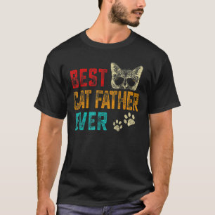 T-shirt Hommes Vintage Meilleur Chat Père Jamais Famille A