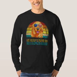 T-shirt Hommes Vintage Meilleur Golden Retriever Papa Jama