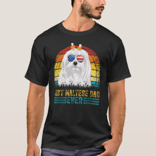 T-shirt Hommes Vintage Meilleur Père Maltais Jamais Hommes