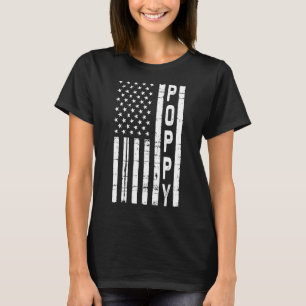 T-shirt Hommes Vintage Merica Drapeau Américain Poppy Pour
