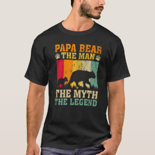 T-shirt Hommes Vintage Papa Ours L'Homme Mythe Légende Our