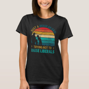 T-shirt Hommes Vintage Papa Régulier Essayant De Ne Pas Él