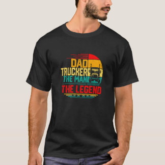 T-shirt Hommes Vintage Papa Trucker L'homme La légende