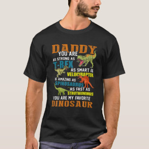 T-shirt Hommes Vintage Papa Tu Es Aussi Fort Que Rex Dinos