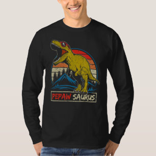 T-shirt Hommes Vintage Pepaw Saurus Rex Dinosaur Happy Fat