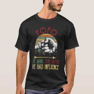 T-shirt Hommes Vintage Popo L'Homme Mythe Mauvaise Influen