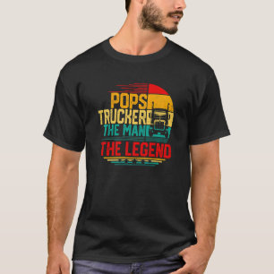 T-shirt Hommes Vintage Pops Trucker L'Homme La Légende