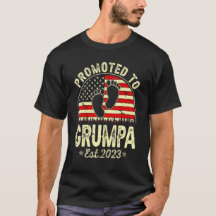 T-shirt Hommes Vintage Promu À Grumpa Est 2023 Américain