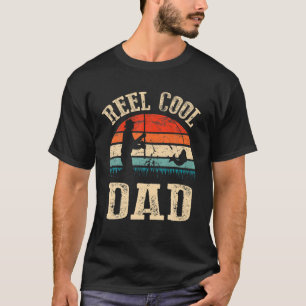T-shirt Hommes Vintage Reel Cool DAD Poisson Pêche Pères D