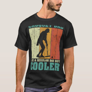 T-shirt Hommes Vintage Retro Croquet Papa Comme Un Papa Ré