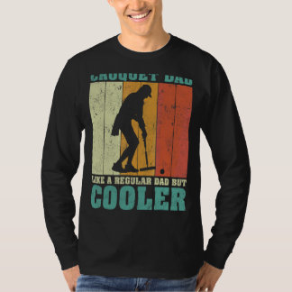 T-shirt Hommes Vintage Retro Croquet Papa Comme Un Papa Ré