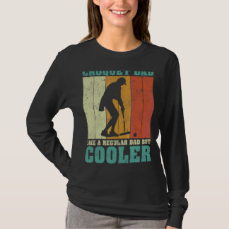 T-shirt Hommes Vintage Retro Croquet Papa Comme Un Papa Ré