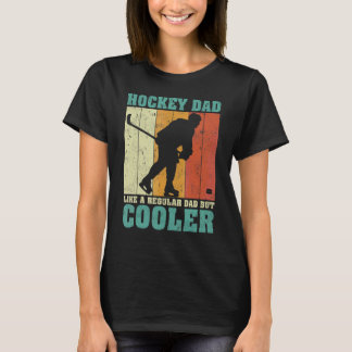 T-shirt Hommes Vintage Retro Hockey Papa Comme Un Papa Rég
