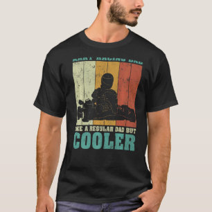 T-shirt Hommes Vintage Retro Kart Racing Papa Comme Un Ord