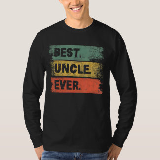 T-shirt Hommes Vintage Rétro Meilleur Oncle Jamais Hommes 