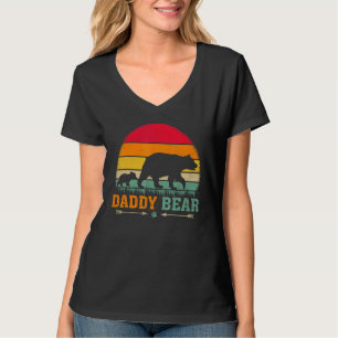 T-shirt Hommes Vintage Retro Ours Animal Papa Ours Père
