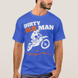 T-shirt Hommes Vintage Sale Vieux Homme Dirt Vélo Drôle