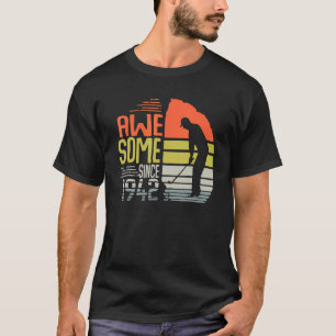 T-shirt Hommes Vintage stupéfiant depuis 1942 Golfer Anniv