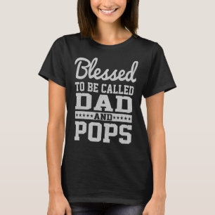 T-shirt Hommes Vintages Béni D'Être Appelé Papa Et Pops Gr