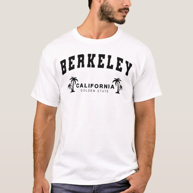 T-shirt Hommes White Berkeley, Californie, Golden State (Devant)