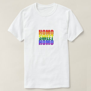 T-shirt Homo Sweet Homo Gay pride Parade LGBT Humour drôl