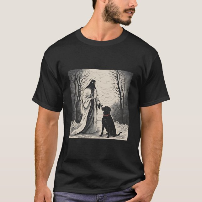 T-shirt Homogénéité et chien noir halloween 2024 (Devant)
