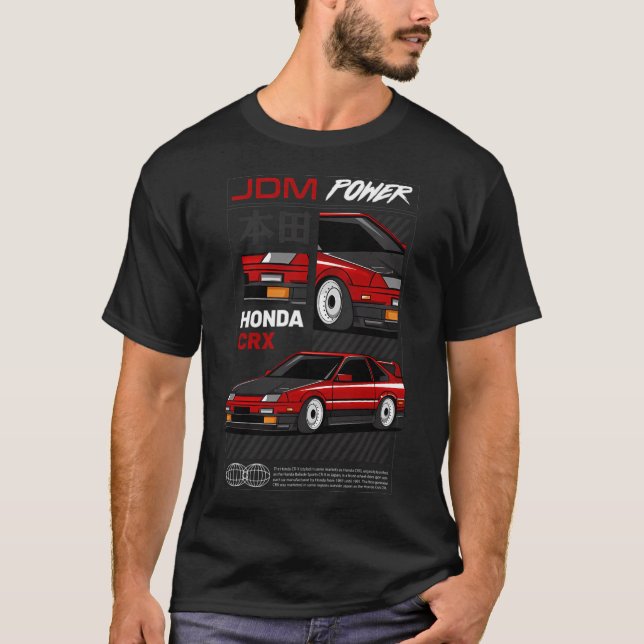 T-shirt Honda Crx Fanatic (Devant)