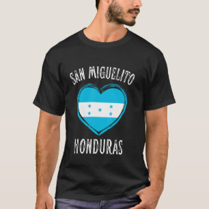 T-shirt Honduras Drapeau Coeur San Miguelito