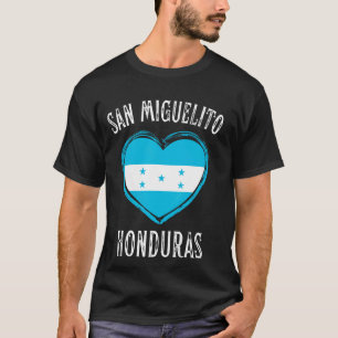T-shirt Honduras Drapeau Coeur San Miguelito