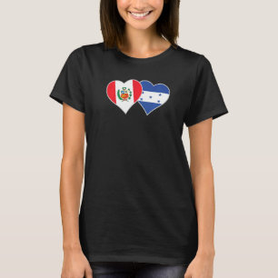 T-shirt Honduras Drapeau péruvien Amour Honduras Pérou Coe