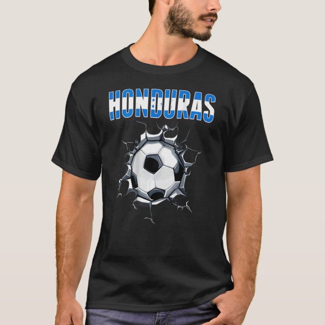 T-shirt Honduras Fans De Football - Football À Cracke (Devant)