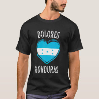 T-shirt Honduras Flag Heart Dolores City