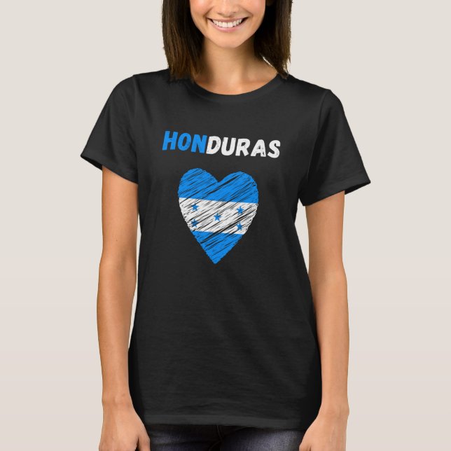 T-shirt Honduras Flag Holiday Honduras Heart Honduran Flag (Devant)