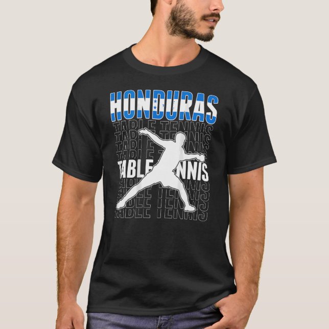 T-shirt Honduras Ping Pong Honduras Table Tennis Soutien (Devant)