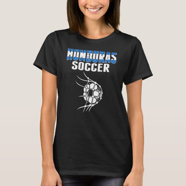 T-shirt Honduras Soccer Ball In Net Football Su (Devant)