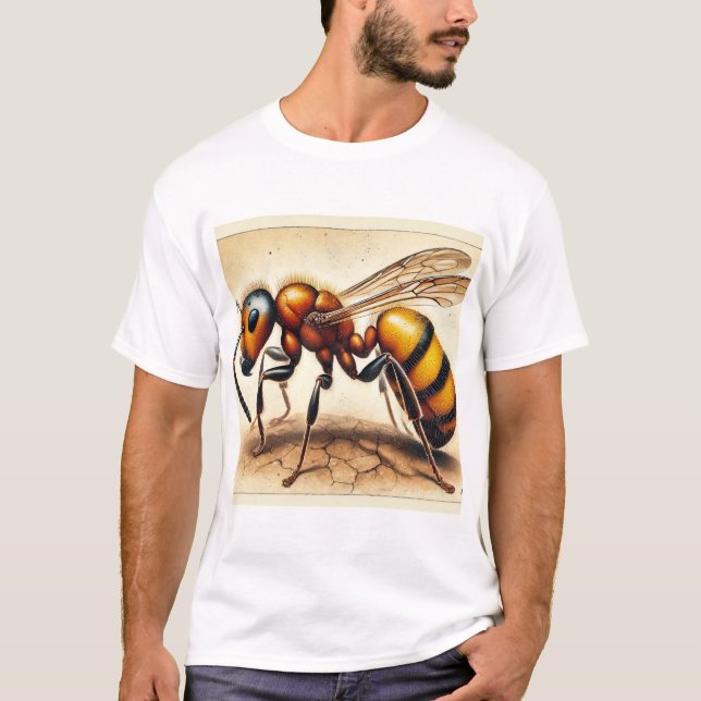 T-shirt honey ant dorsal view 031024IREF235 - Watercolor (Devant)