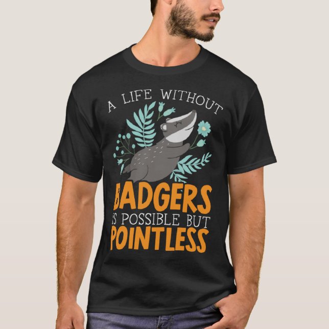 T-shirt Honey Badger Faune Animal Ratel 24 (Devant)