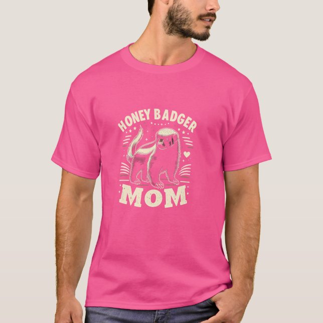 T-shirt Honey Badger Maman Chemise Honey Badger Lover Hone (Devant)