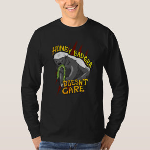 T-shirt Honey Badger ne s'intéresse pas aux femmes animale