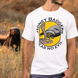 T-shirt Honey Badger versets serpent citation drôle