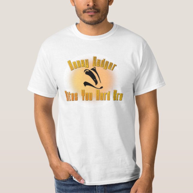 T-shirt Honey Badger Vous Met Dur Brun (Devant)